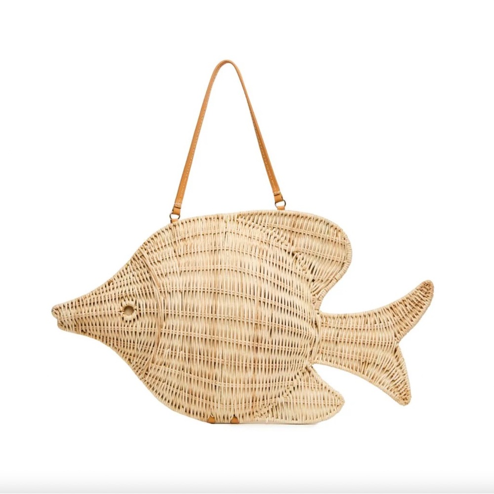 Poolside The Paros Tote Bag Wicker Handbag